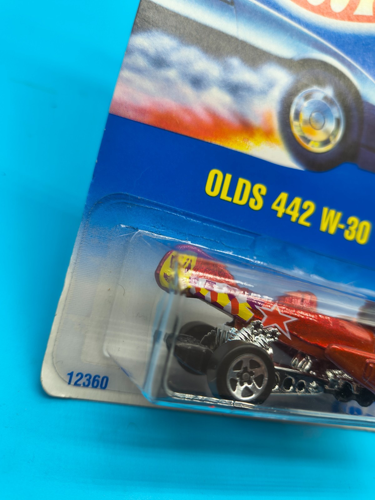 1991 HOTWHEELS ERROR RARE WRONG AIRPLANE DOGFIGHTER ON OLDS 442 W-30 CARD ERROR