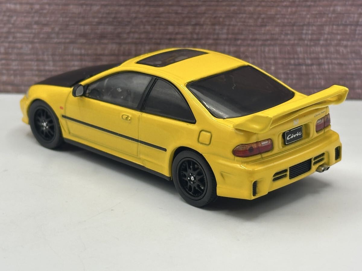 Yes Ixo 1/43 Honda Civic Ej1 Coupe 1995 Yellow Mini Car
