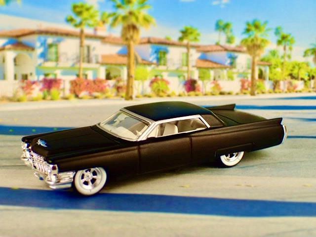 Matte Black Chopped Top 1963-1964 Custom Cadillac LS V8 Coupe DeVille 1/64 LE S