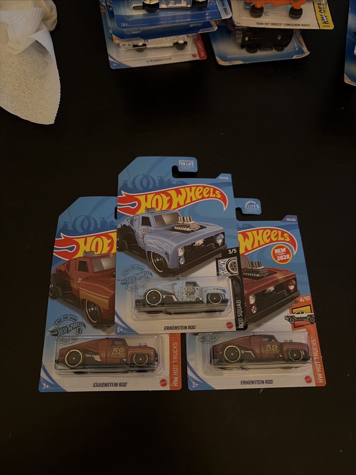 Hot Wheels Lot Of 2 HW Hot Trucks (#4/10) Erikenstein Rod #165/250 Lot Of 3