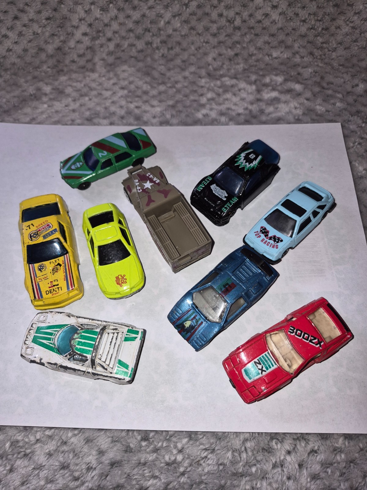 Mixed Lot of (9) Die Cast / Plastic Cars Various Condition and Brands
