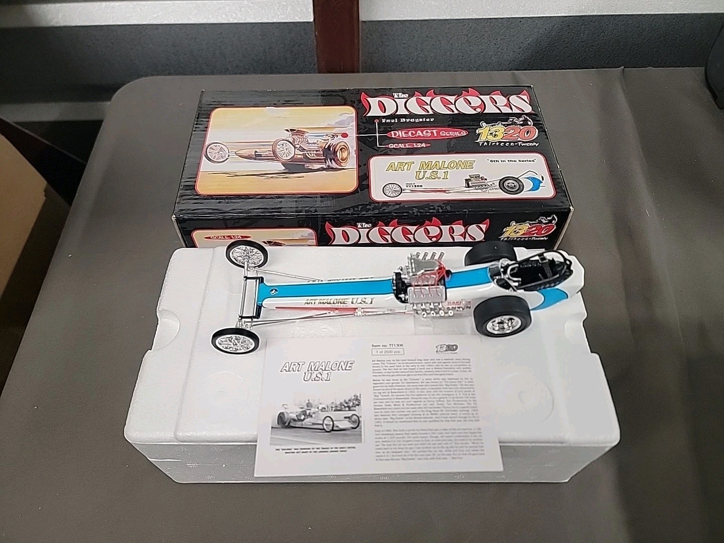 1/24 The Diggers 1320 Fuel Dragsters Art Malone U.S.1 #TT1306 B424