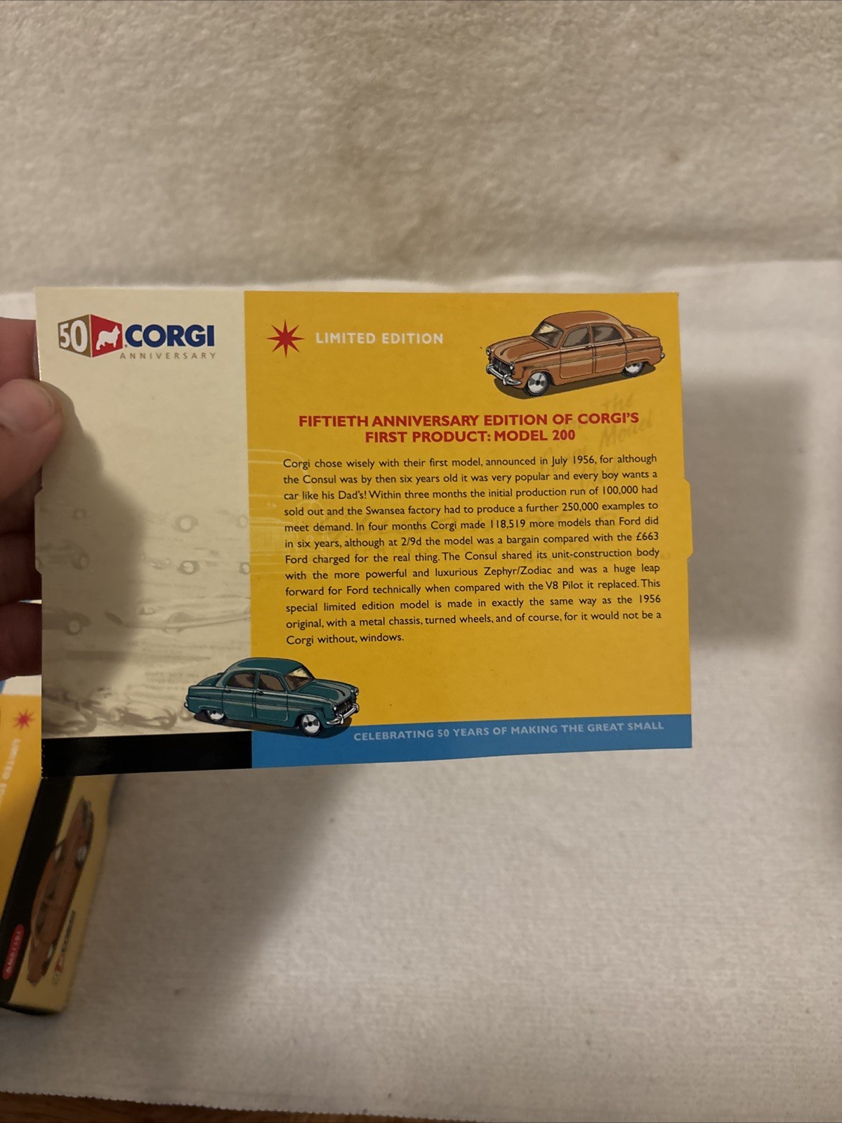 Corgi AN01101 50th Anniversary Brown Ford Consul Saloon Ltd Edition NIB