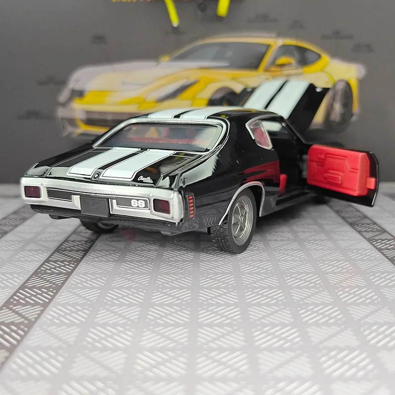 1:24 Chevrolet Chevelle SS 454 1970 Alloy Super Sports Car Model Metal Muscle Ra
