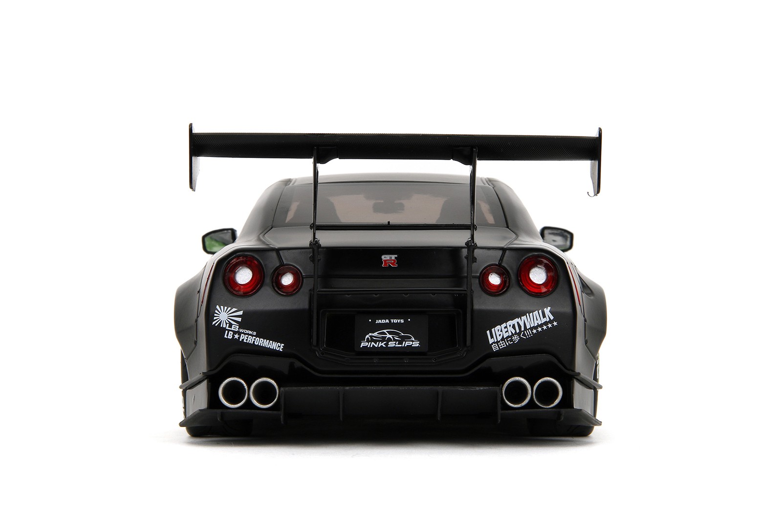 NISSAN GT-R (R35) W/LIBERTY WALK BODY KIT 2.0 /DISPLAY BASE 1/18 JADA TOYS 35724