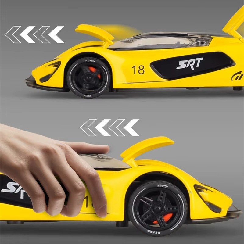 1:32 SRT Tomahawk XVGT Alloy Sports Car Model Diecast with Sound & Light