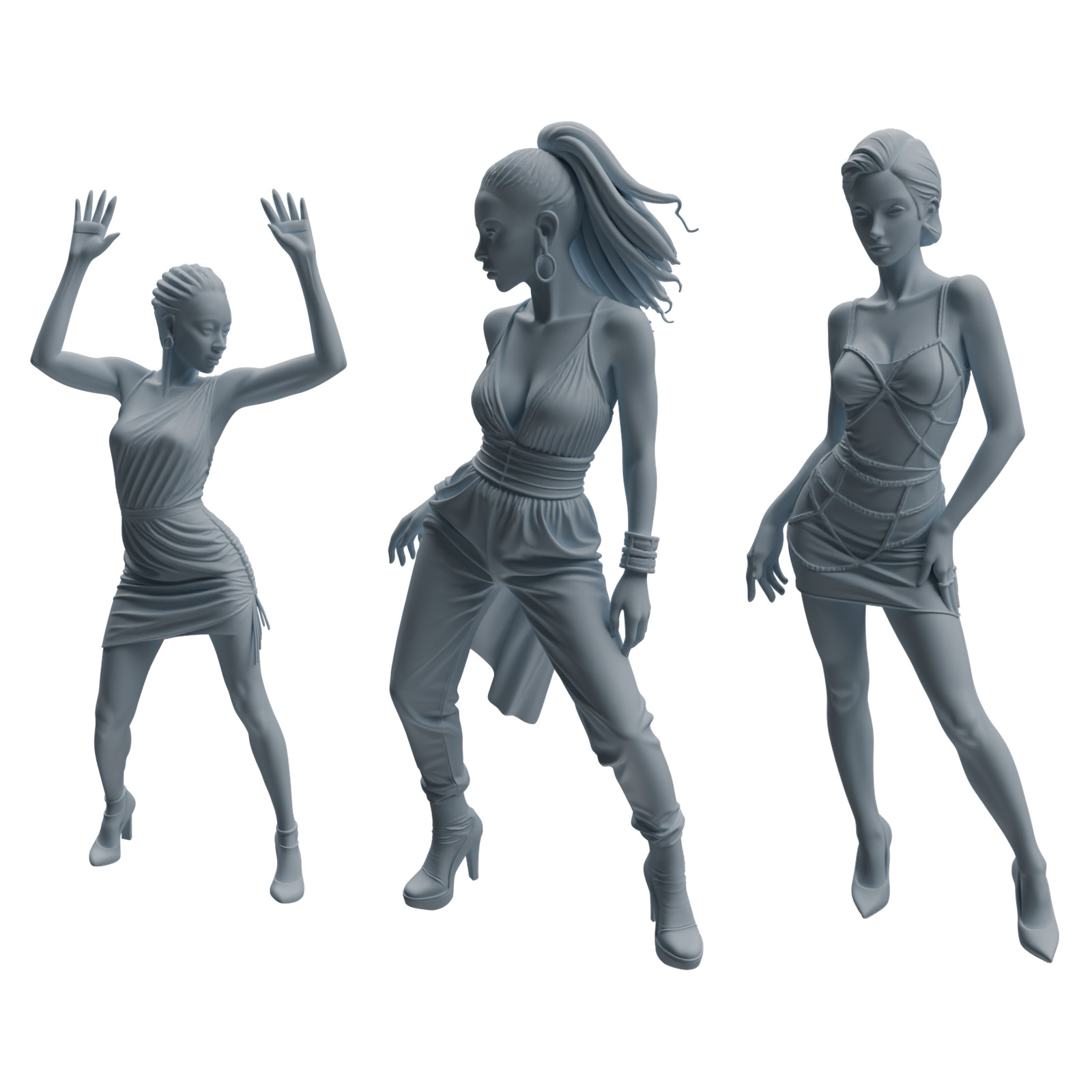 MRY-SFW 1/64/87 Nightclub Style Woman Character HO N Scale Miniatures Diorama
