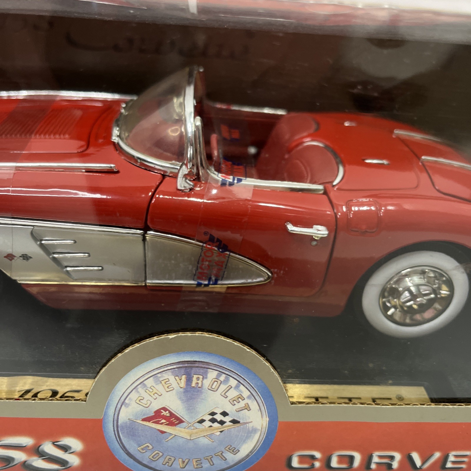 Motor Max 1958 Chevrolet Corvette N.73109 Die Cast 1/18 14x6x5 New