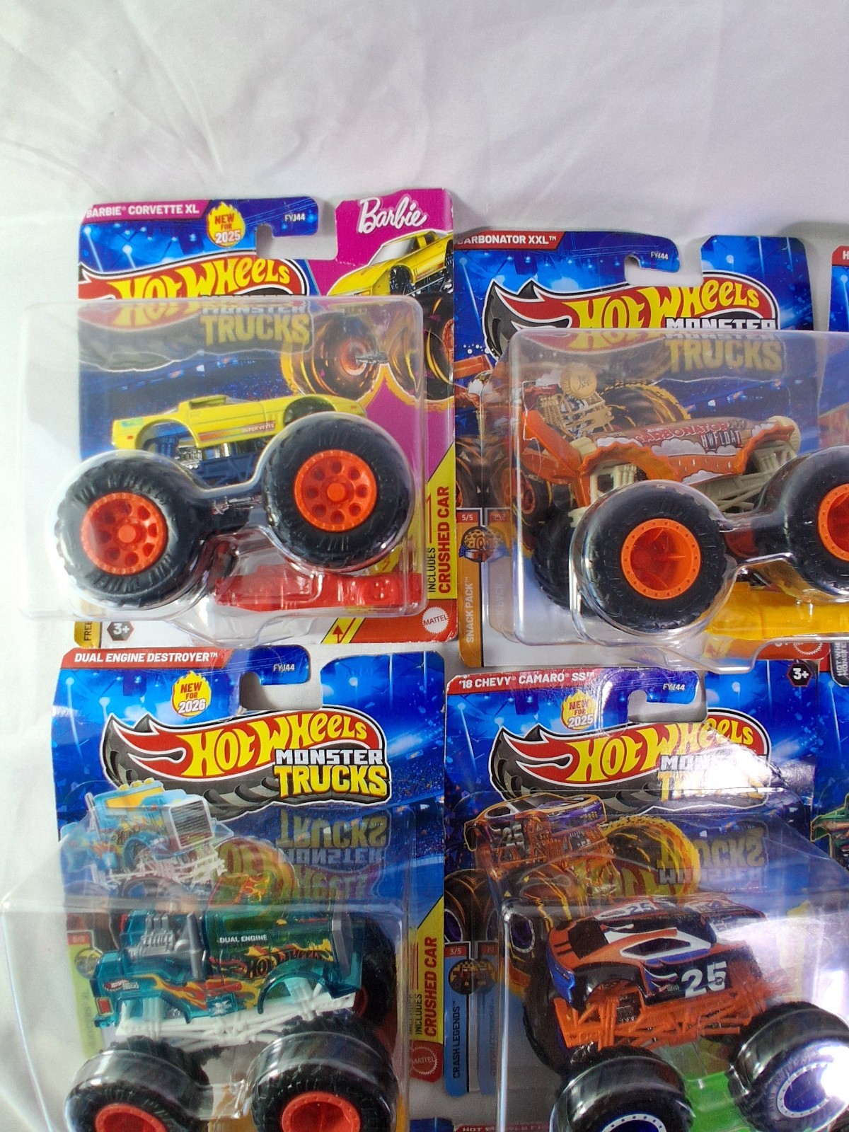 Lot of 12 Hot Wheels Monster Trucks Sealed Bone Shaker Fire Dept Camaro SS…