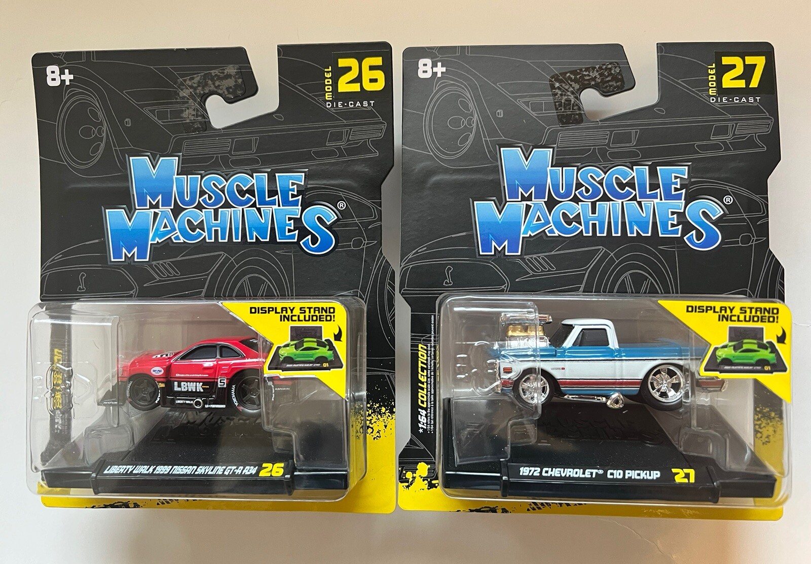 Muscle Machines Liberty Walk 1999 Nissan Skyline GT-R R34 & 1972 Chevrolet C10
