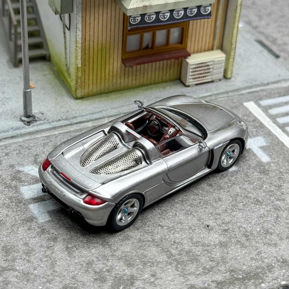 1: 64 scale model car silver Carrera GT Roadster alloy die cast