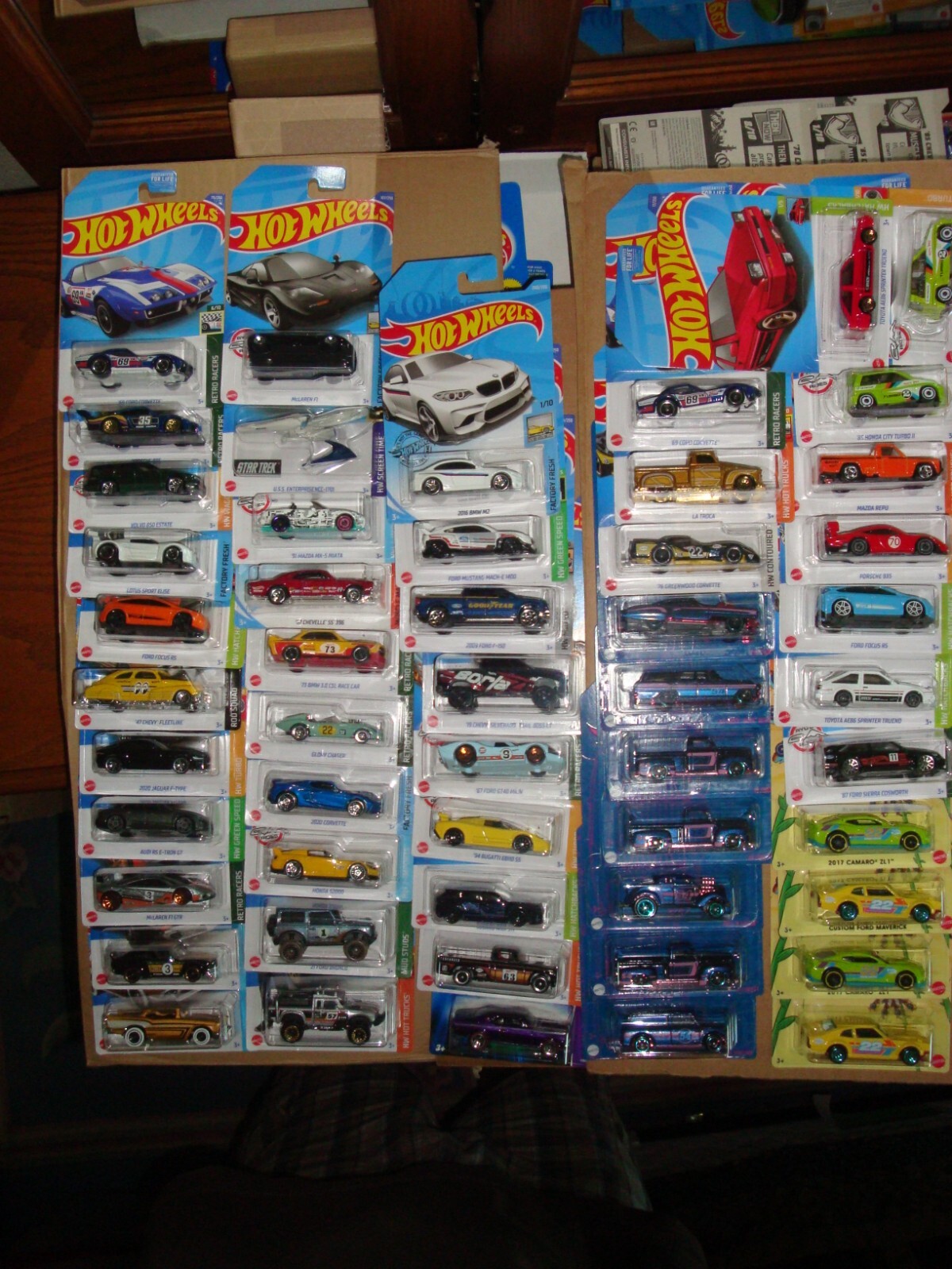 Hot Wheels 2022, 1986 Toyota , 59 Chevy Impala, 69 Copo Camaro, 70 Lamborghini