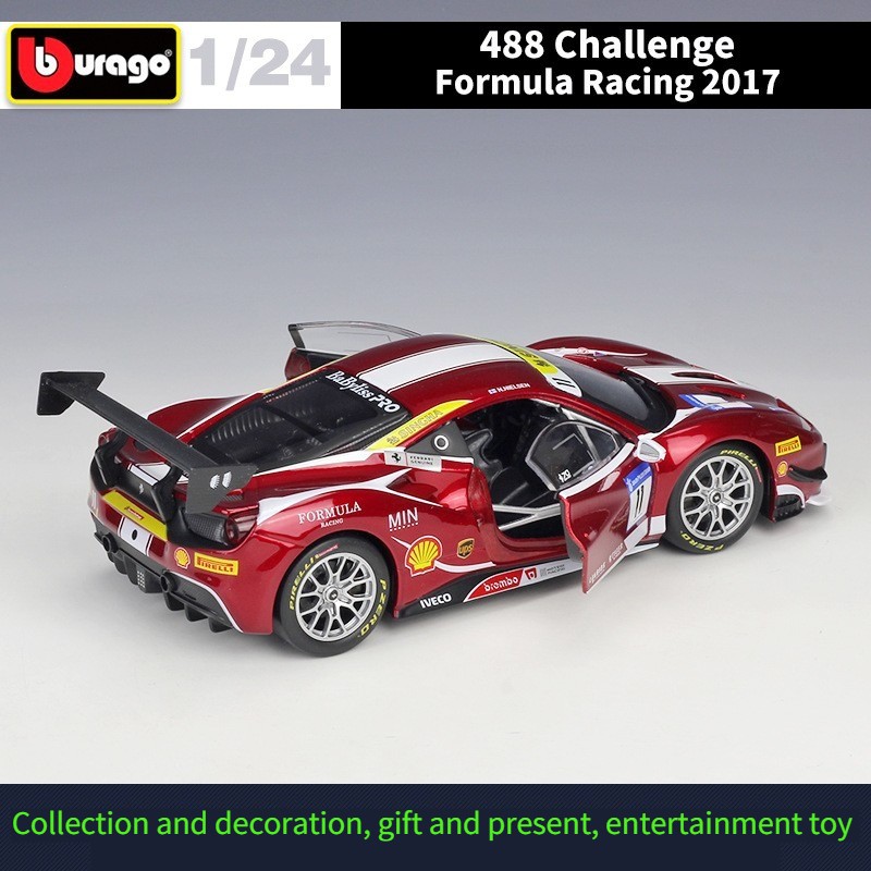 Bburago 1:24 Ferrari 488 Challenge Race Car Diecast Finished Model Collectible