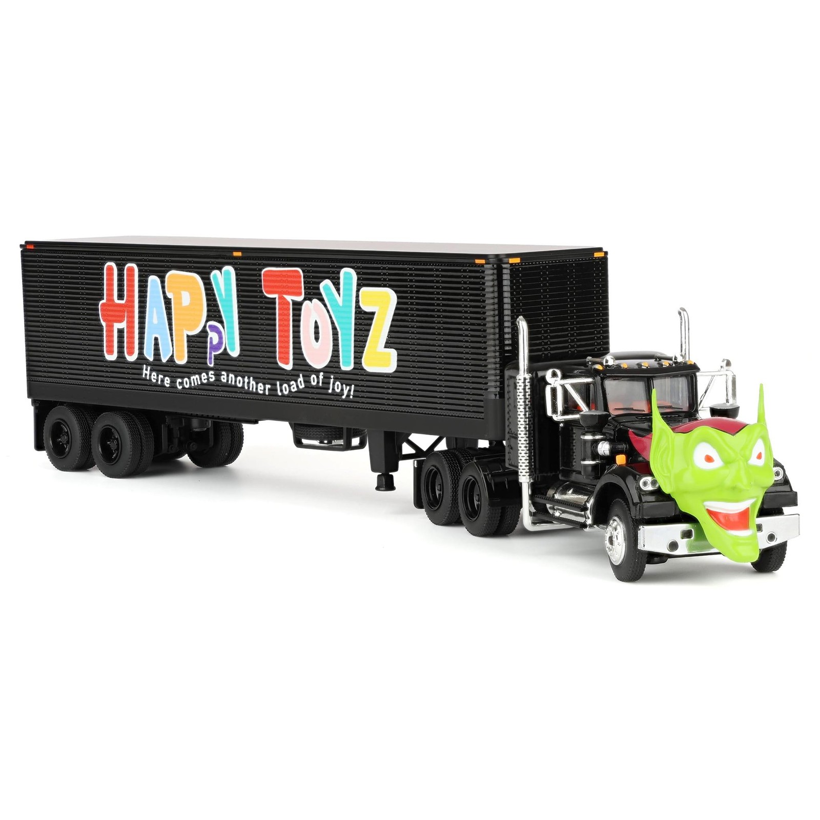 1/64 White Western Star Semi Truck with Green Goblin Head, 40ft Trailer, 68-2287