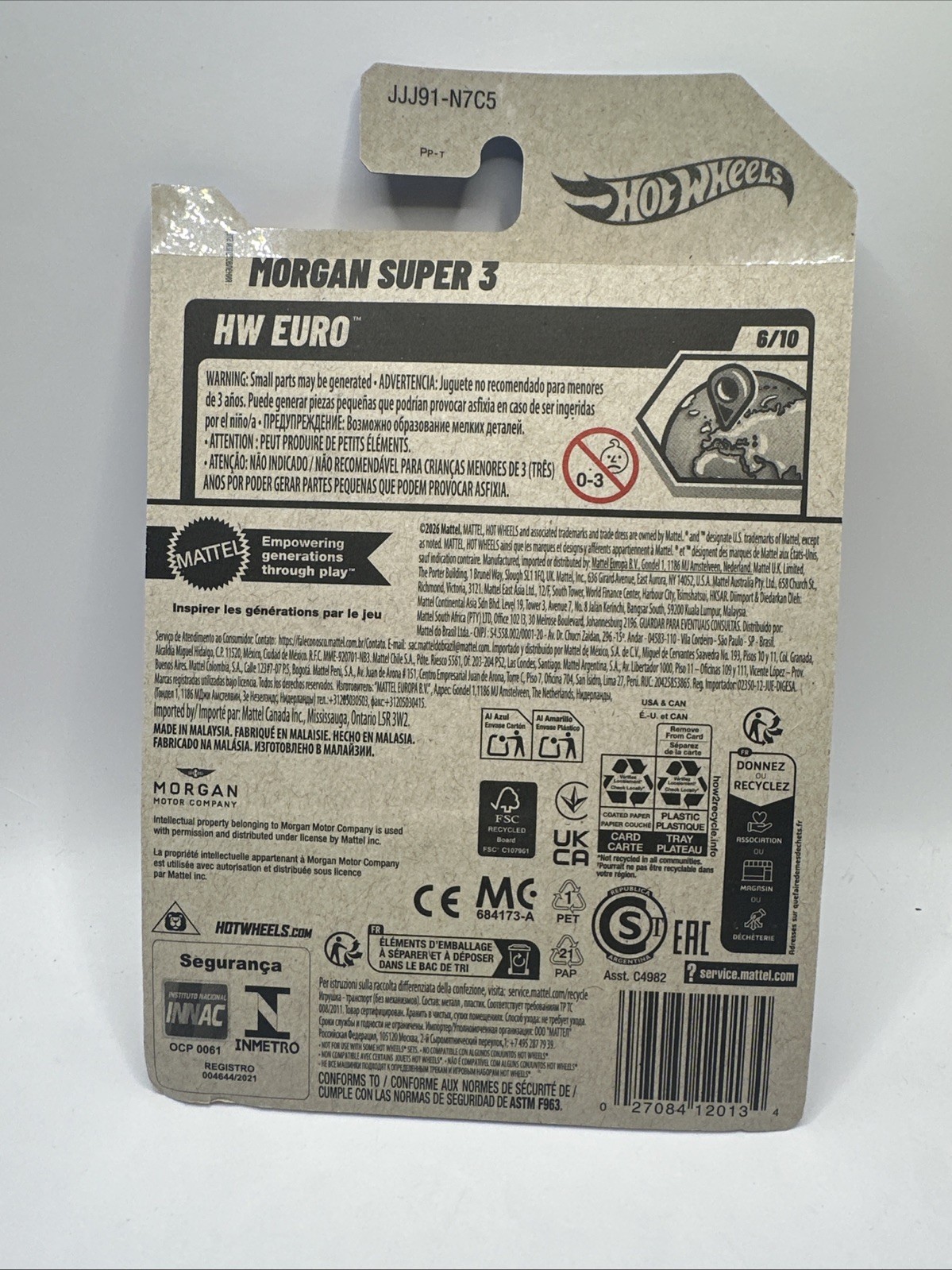 Hot Wheels Morgan Super 3 HW Euro White 1:64 Diecast Car 2023 Unopened Box