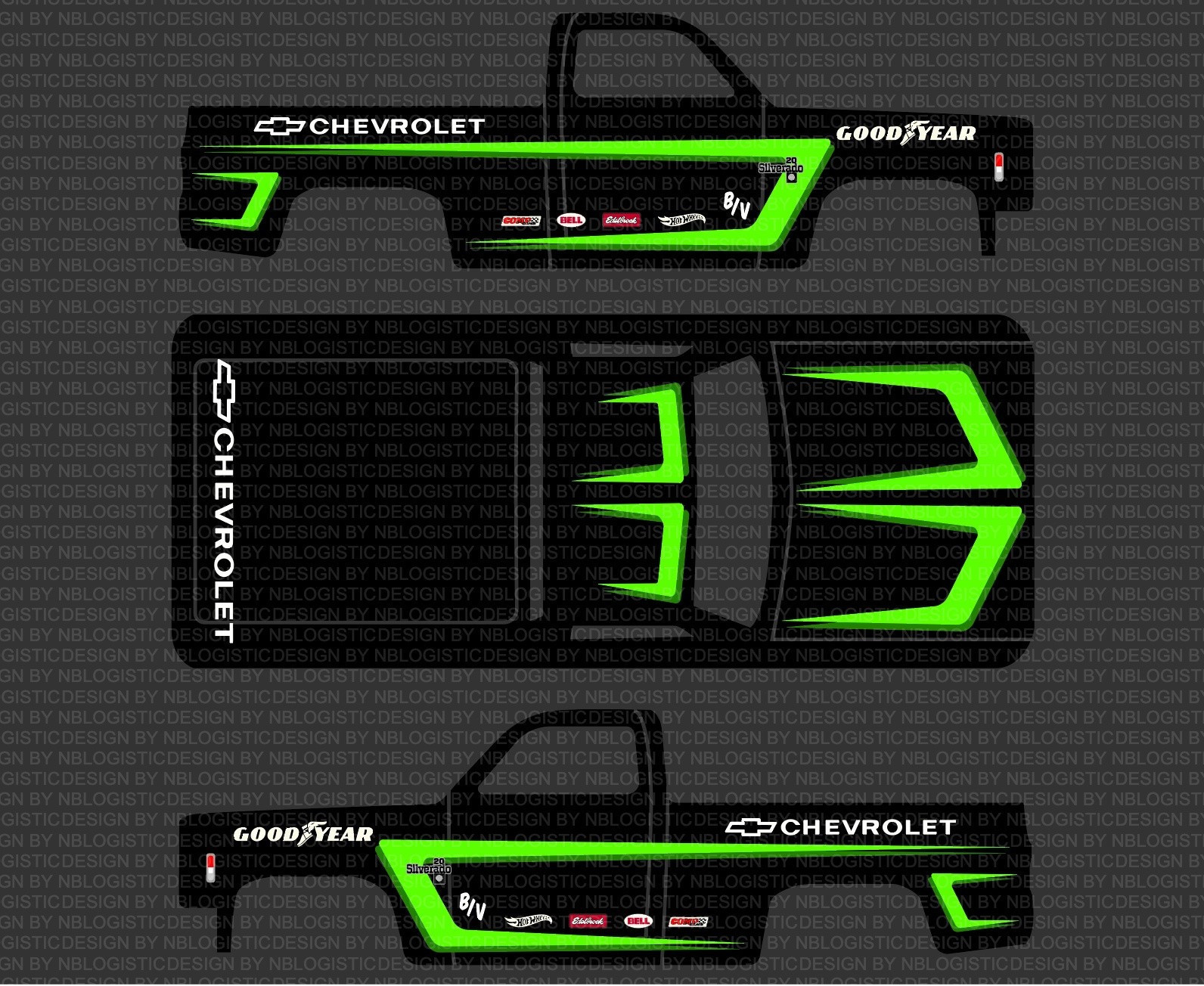 ’83 CHEVY SILVERADO Custom WaterSlide Decal for hot wheels 1/64 a1