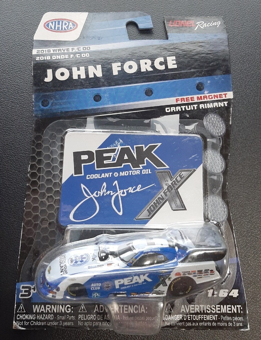 LIONEL RACING DIECAST NHRA JOHN FORCE PEAK COOLANT & MOTOR OIL DRAGSTER 1:64