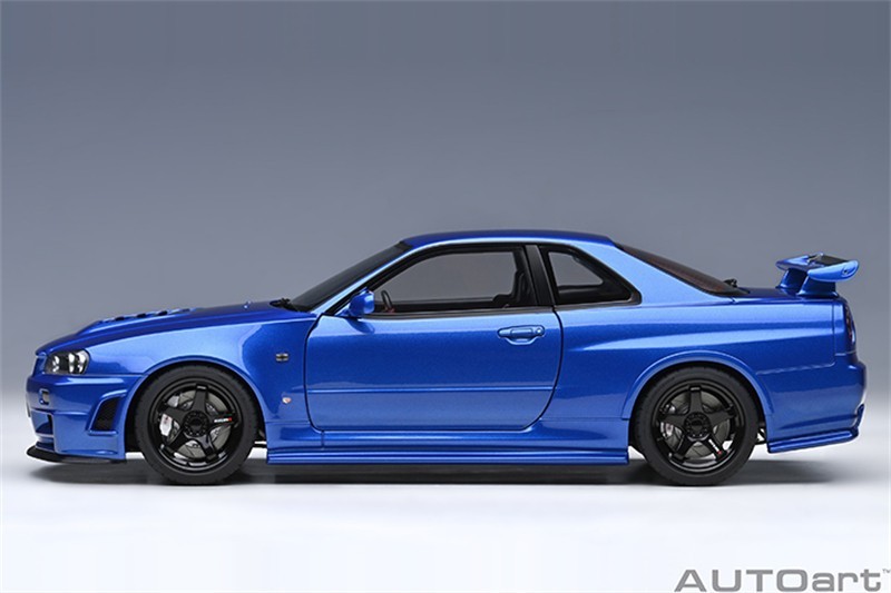 AUTOart 1/18 Nissan NISMO R34 GT-R Z-tune Blue Diecast Car Model 77462