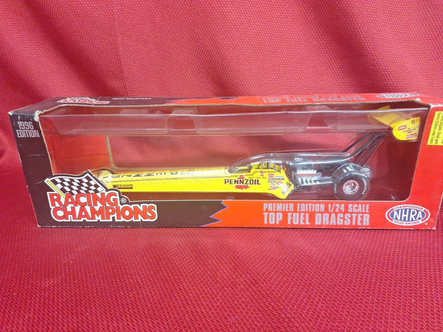 New Eddie Hill 1996 Action Racing NHRA 1:24 Scale Pennzoil Top Fuel Dragster NOS