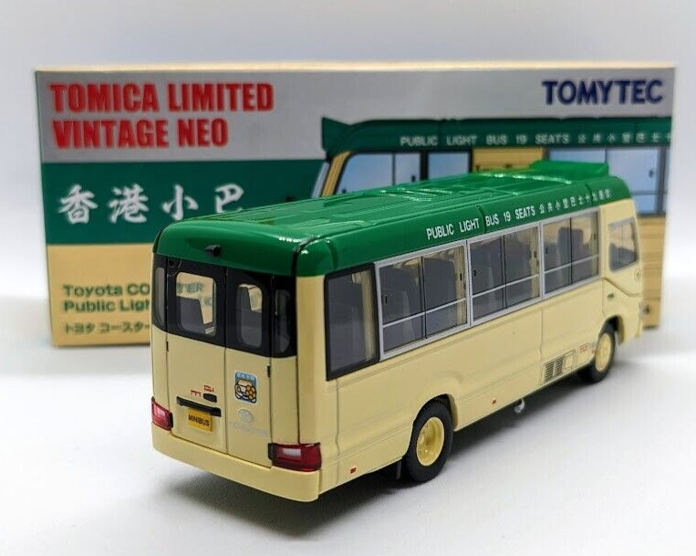 Tomica Limited Hong Kong Green Public Bus Toyota Coaster Metal Diecast Car Model
