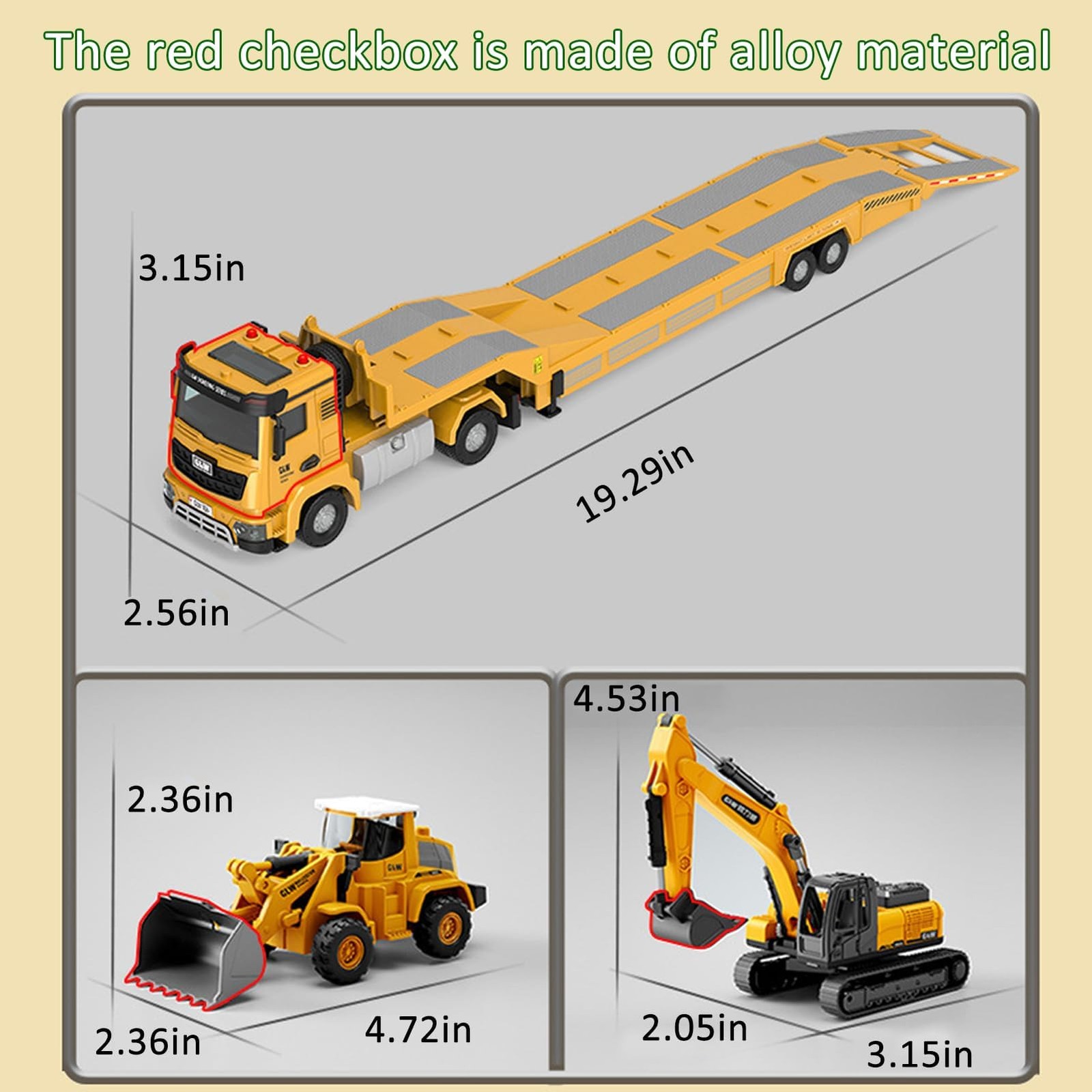 Construction Toys Set for 3 4 5 6 7 Years Old Boys, Die-cast Engineering Cons…