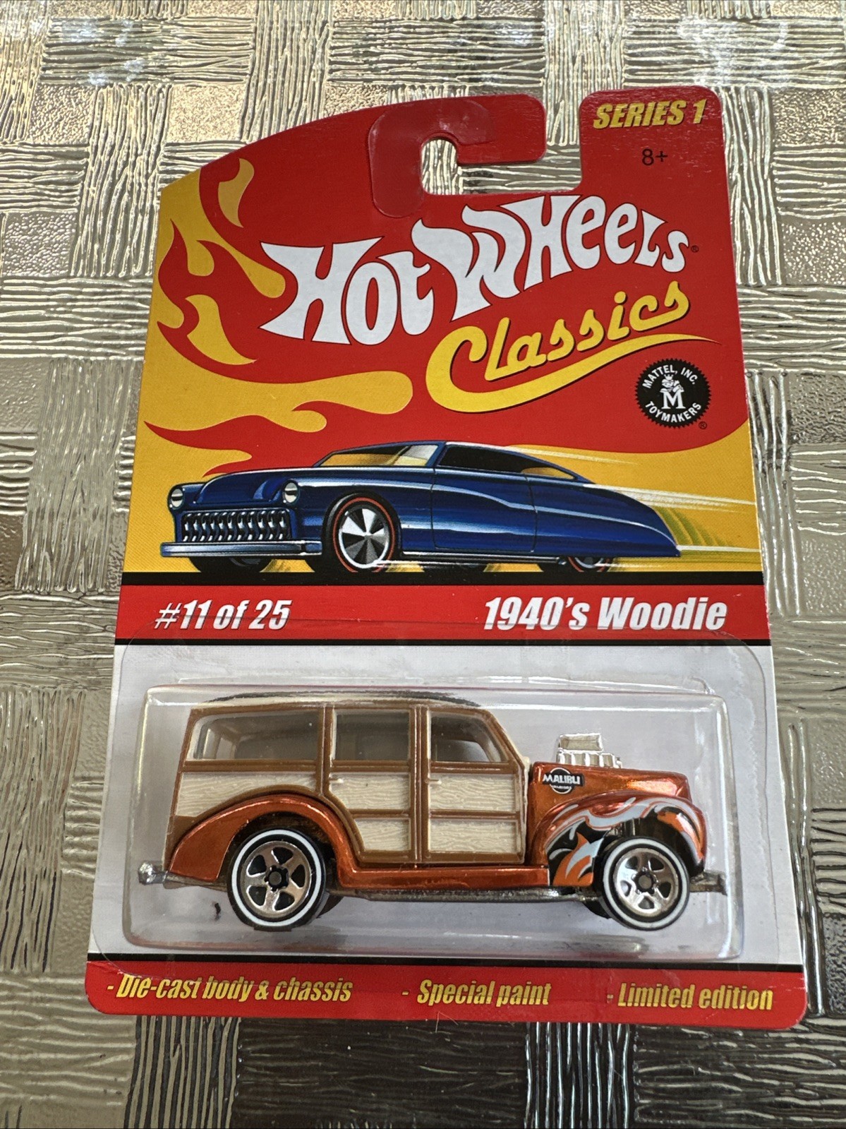 Hot Wheels Series 1 Classics 1940s Woodie Lot Of 6 Different Colors- Metal Base!