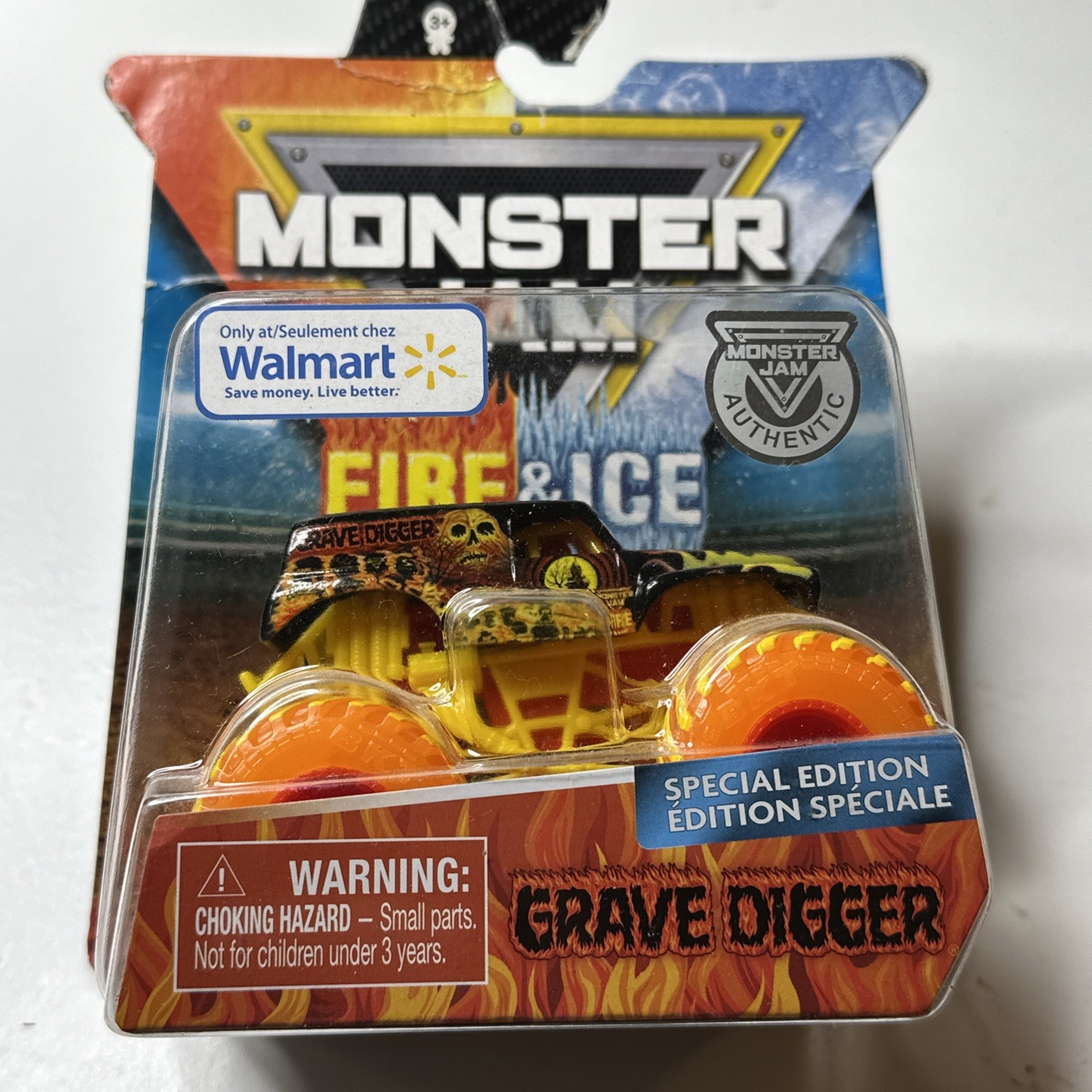 Spin Master Monster Jam Fire & Ice Grave Digger Special Edition 1:64 Diecast