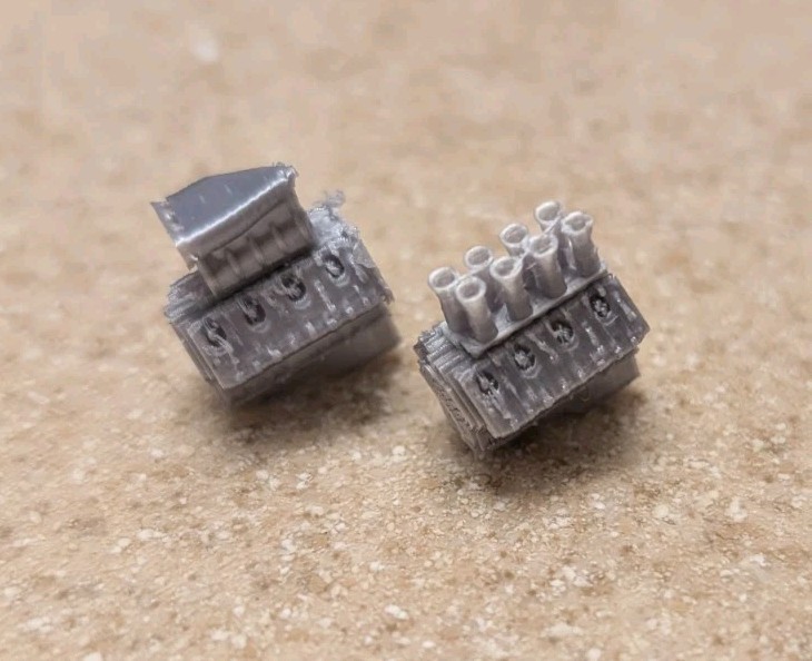 Hot 1/64 Blown Halibrand Stacks Ford Flathead V8 Lot X3 Custom Garage Wheels