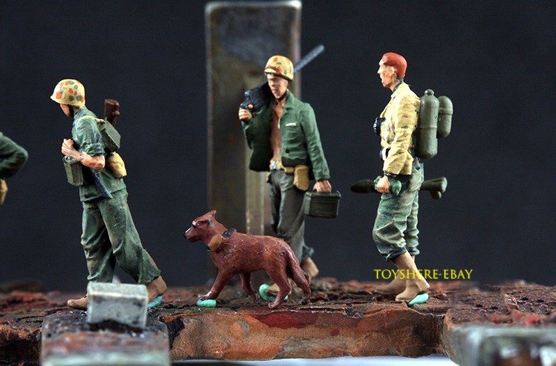 Miniature 1/72 tank soldiers figures US Troops in Saipan Battle Pacific War 9+1