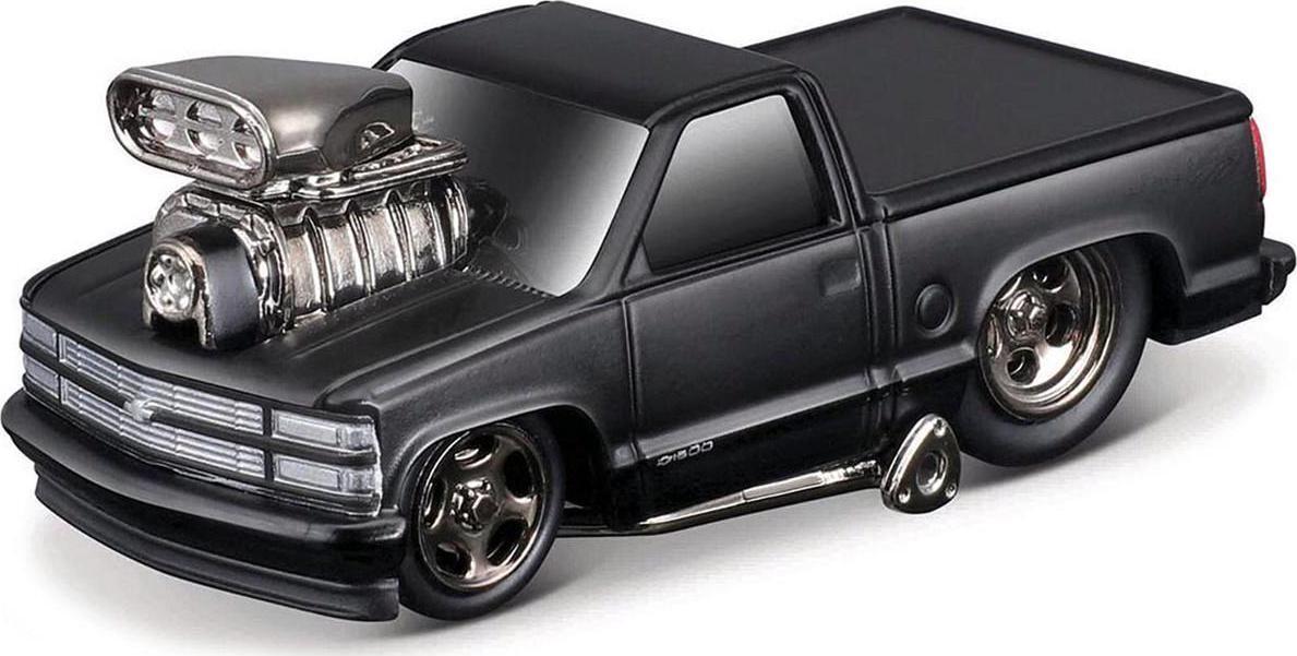 1993 Chevrolet 454 SS Pickup Truck Matt Black Blackout Edition 1/64 Diecast by