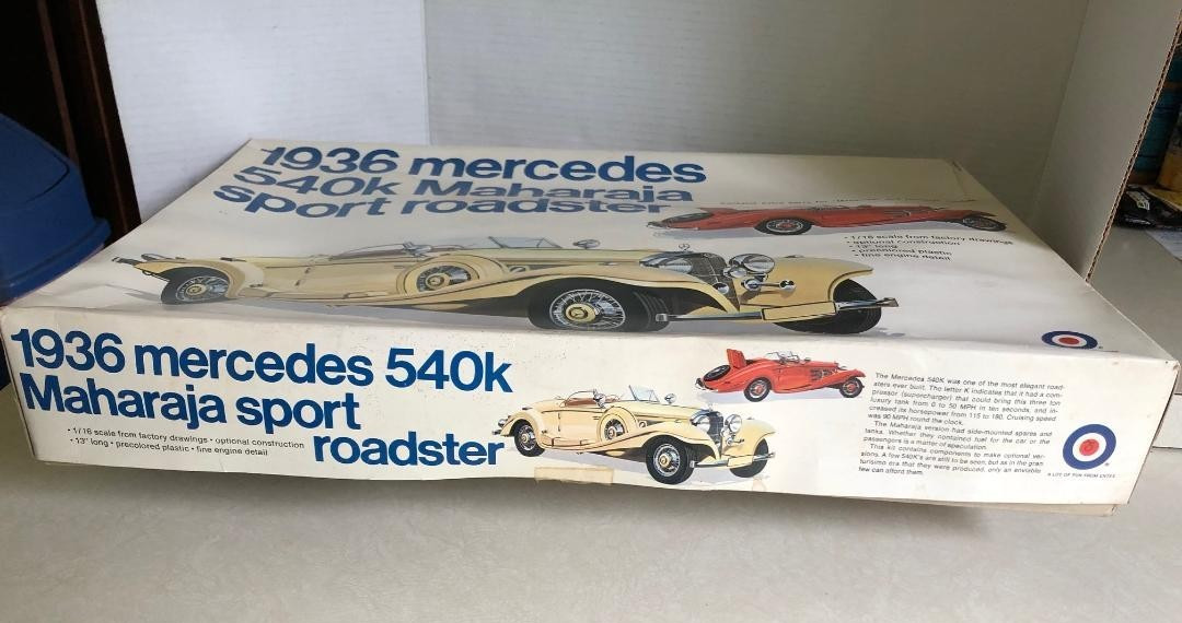 1936 Mercedes 540K Maharaja Sport Roadster 1:16 ENTEX Model Kit NIB NEW