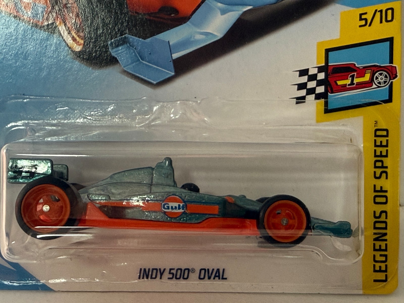 2018 HOT WHEELS SUPER TREASURE HUNT 5/10 TRACK STARS INDY 500 OVAL GULF 33 1:64