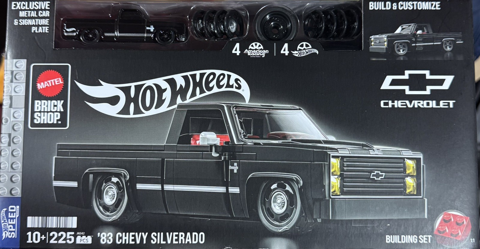Mattel Brick Shop Hot Wheels 83 Chevy Silverado Building Set 225 Pieces