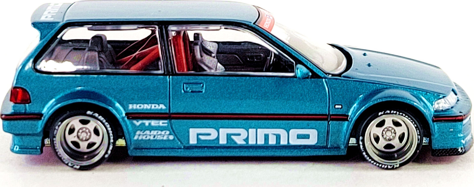 Kaido House x Mini GT Honda Civic (EF) Kaido Works V1 🟦 Teal KHMG126 1/64