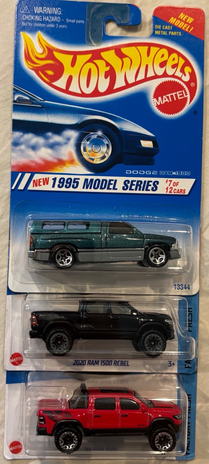HOT WHEELS DODGE RAM 1500 LOT OF 3 Years