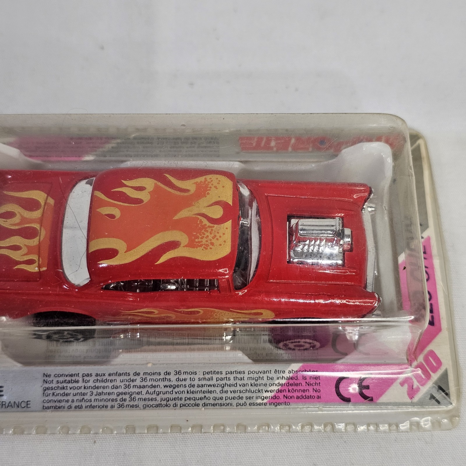 Majorette 223 1957 Chevy Bel Air Hot Rod Red Flames 1/64 Vintage Sealed New
