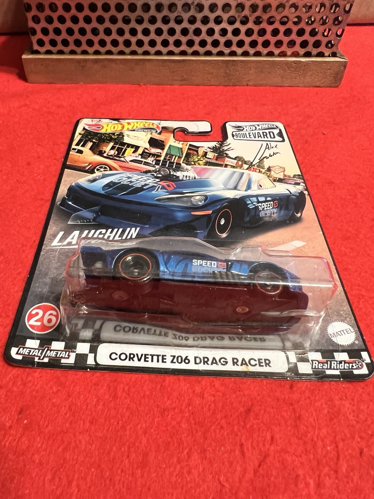 Hot Wheels Boulevard Laughlin Racing Corvette Z06 Drag Racer In Protector 🛞🛞🛞
