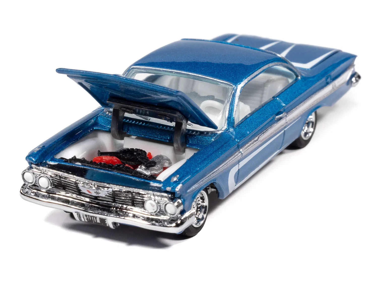 1961 Chevy Impala SS 409 – Blue 1:64 Scale Model – Johnny Lightning JLSP406B