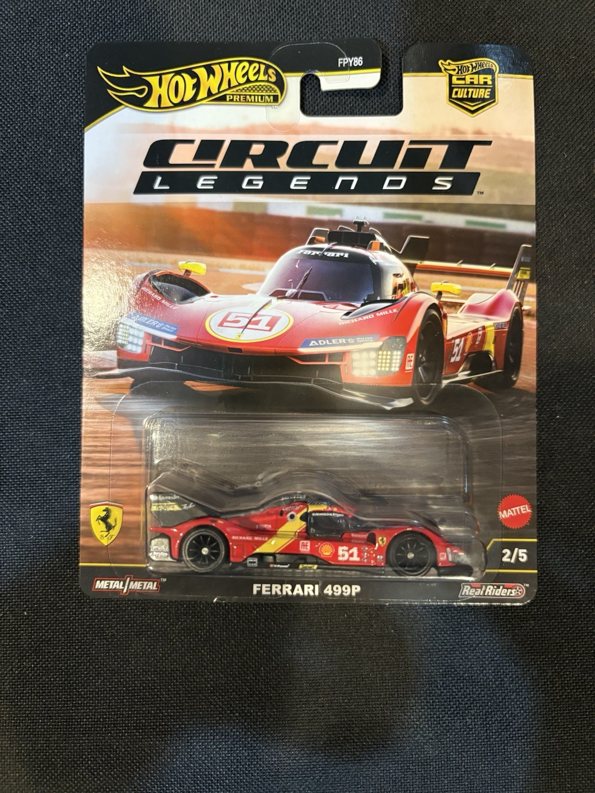 Hot Wheels Premium Car Culture Circuit Legends JBK49 FERRARI 499P Scale 1 64