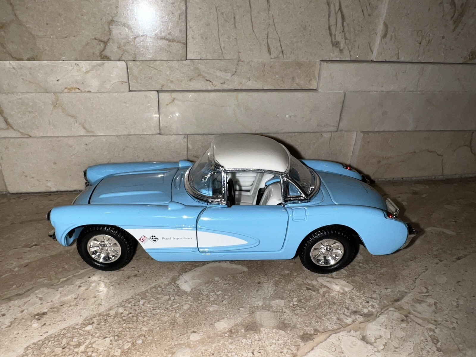1957 Chevy Corvette Light Blue/White 5.5″