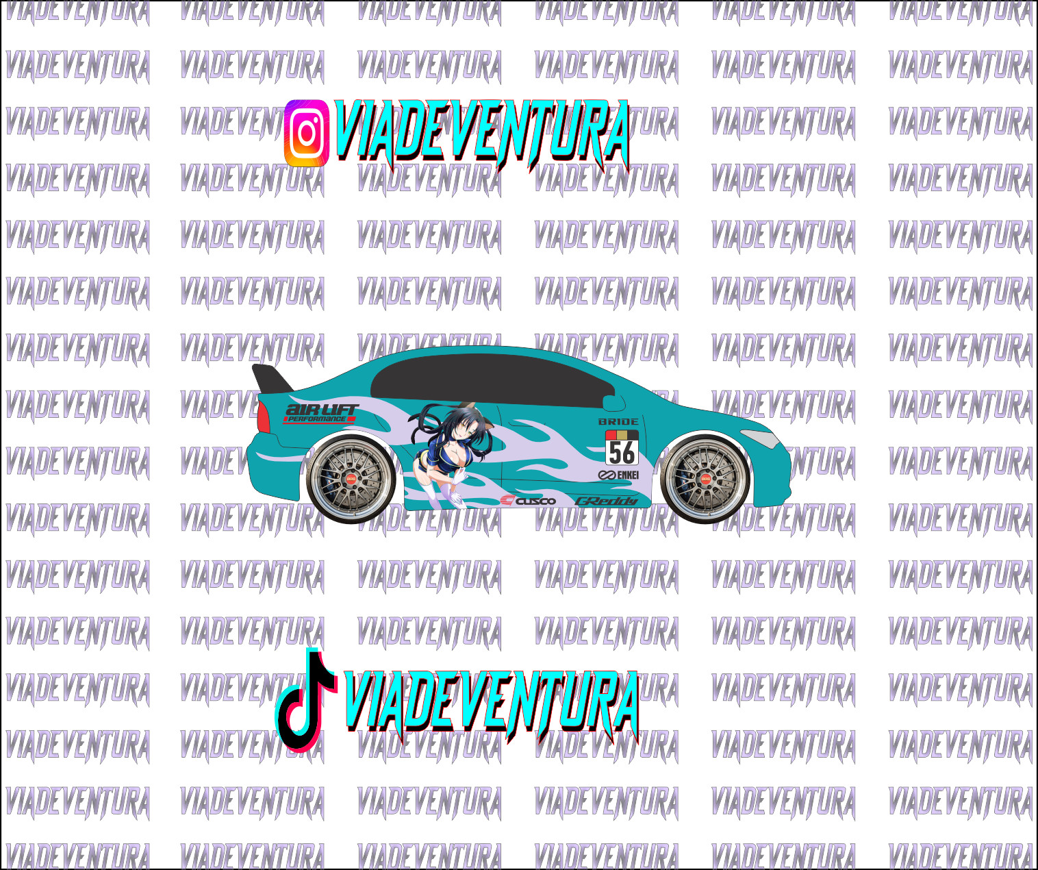 Blue Kitty 1/64 Civic FD2 WHITE TONER Universal Waterslide Decal for Hot