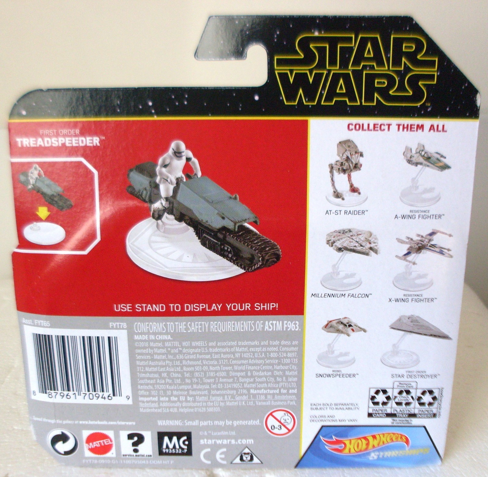 Hot Wheels Star Wars Starships First Order Treadspeeder • New Sealed