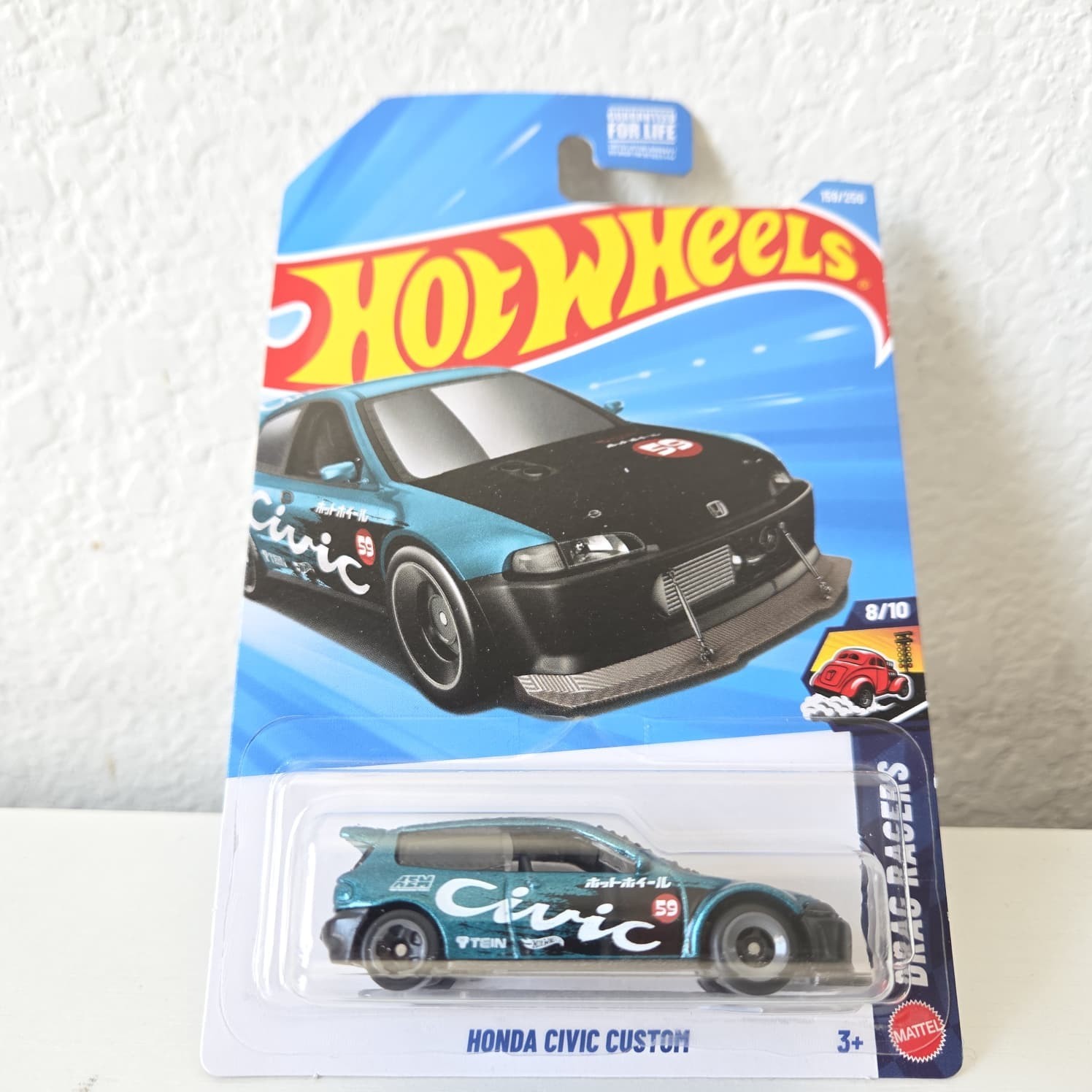 2026 Hot Wheels Mainline Honda Civic Custom & ’20 Dodge Charger Hellcat Case G