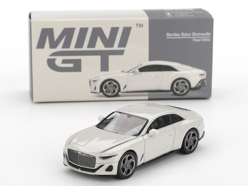 BENTLEY BATUR BONNEVILLE PEARL WHITE 1/64 DIECAST MODEL CAR BY MINI GT MGT00969