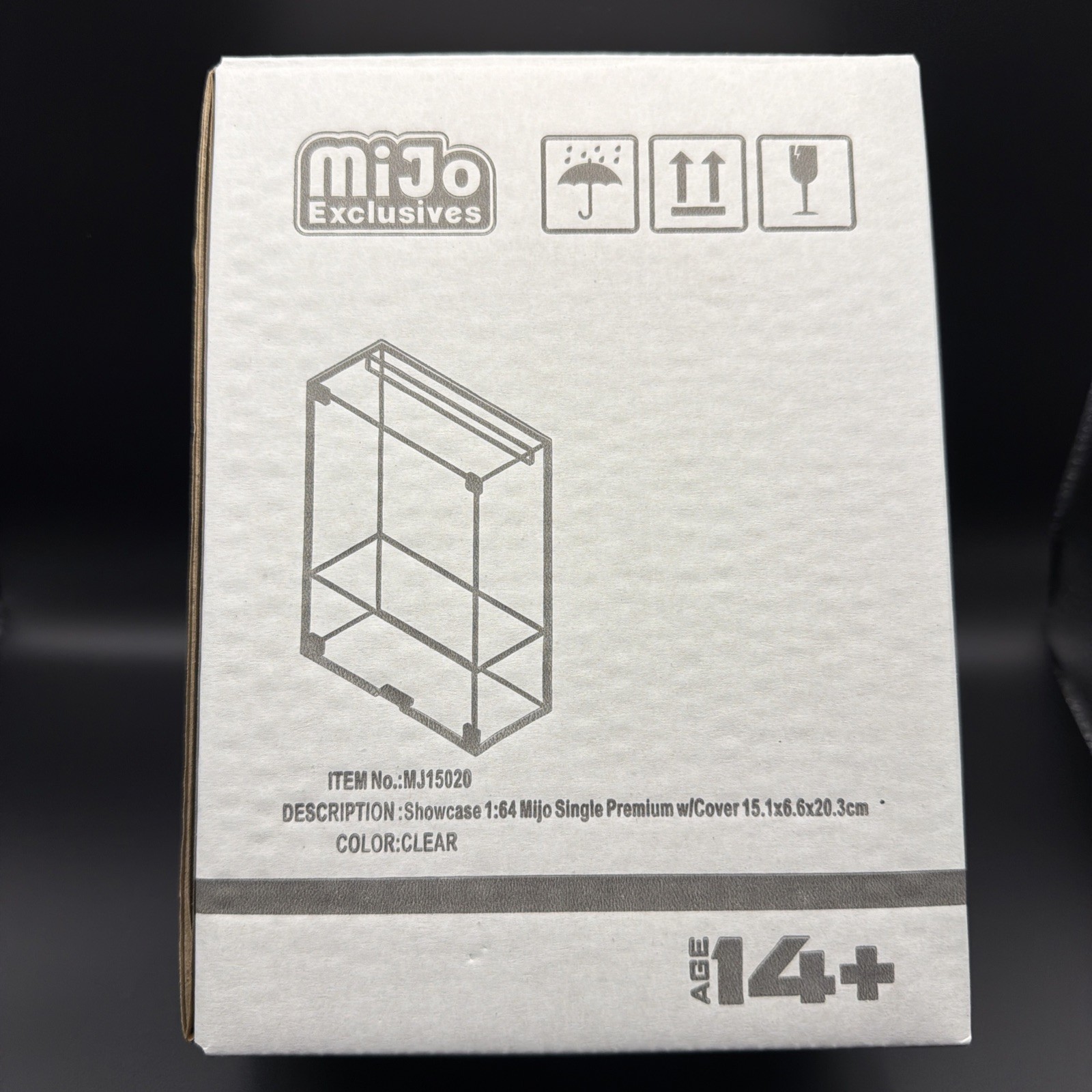 SHOWCASE PREMIUM DISPLAY CASE W/ SHELF FOR 1/64 SCALE MODEL CARS MIJO MJ15020