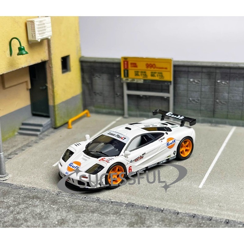 Scalemini 1:64 Gulf F1 GTR Supercar Resin Diecast Model,Racing Collectible Gift