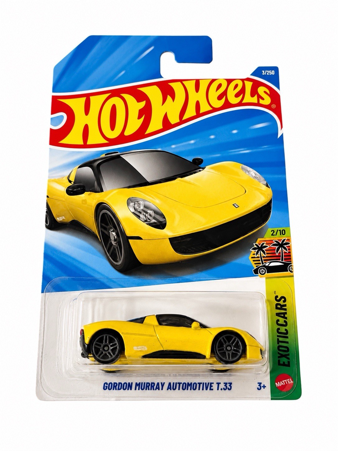 Hot Wheels Gordon Murray T.33 Yellow Supercar Exotic Cars Series Diecast