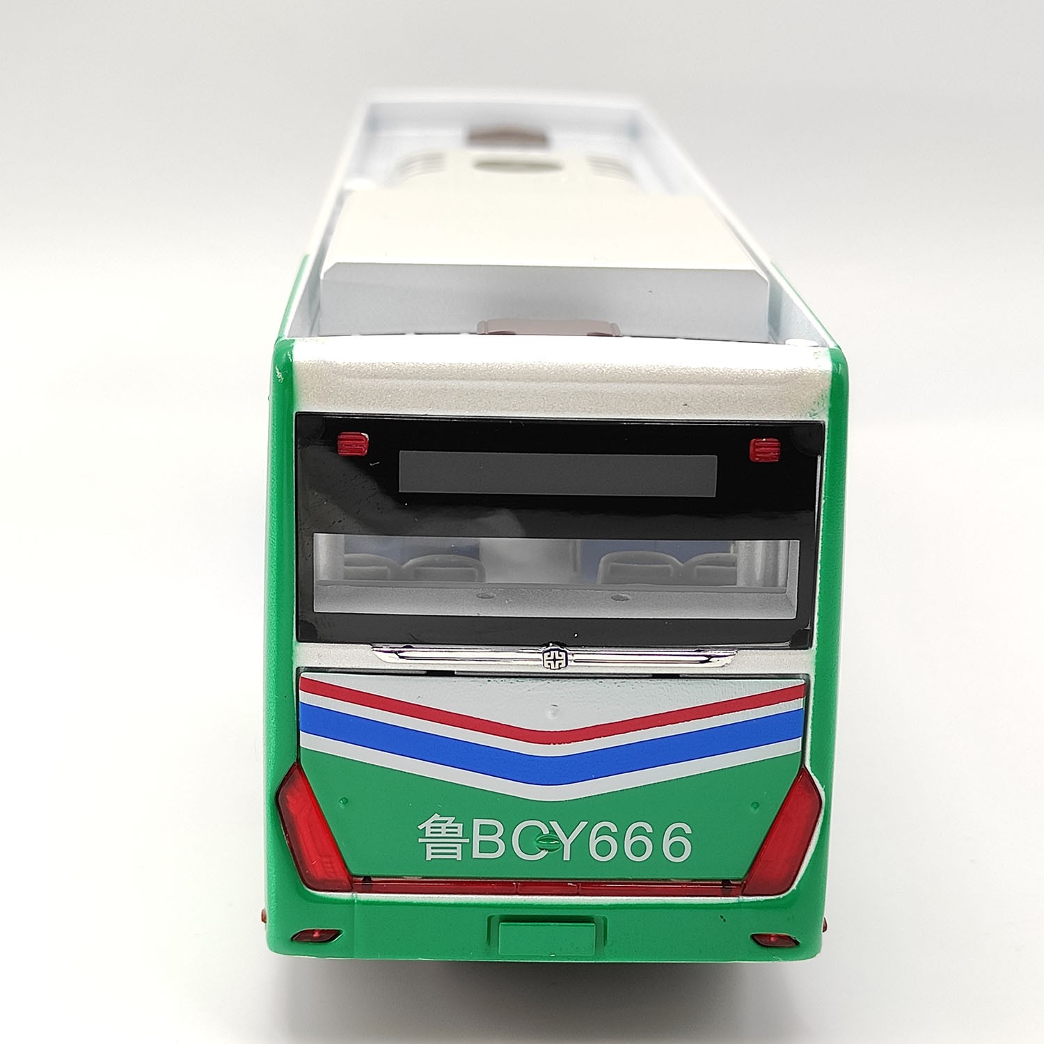 Original 1/43 Zhongtong Bus N12 LCK6126EVGRA1 Qingdao Bus Alloy Model