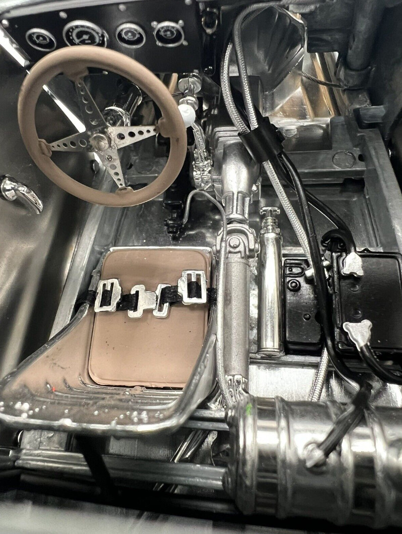 Dragster Race Car w/55Chevy57 Corvette Engine Hot Rat Rod24Drag1:18Built Model12