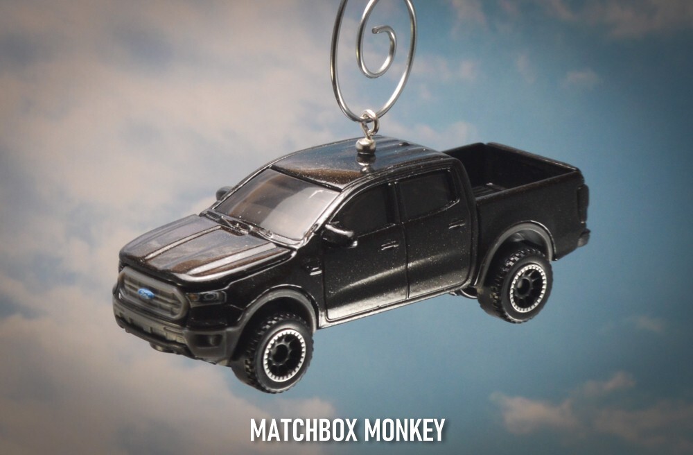 2019 Ford Ranger Pickup Truck Custom Christmas Tree Ornament 4X4 Adorno Black